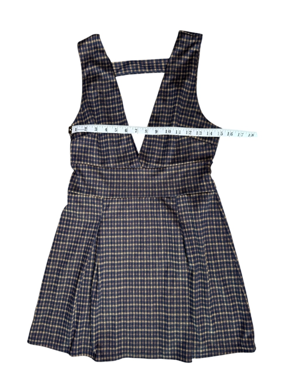 American Eagle Plaid Open Back Mini Dress Size Small - Picture 5 of 6